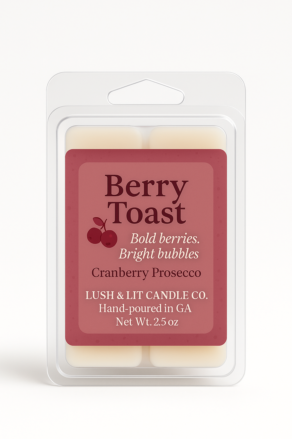 Berry Toast Wax Melt -Bold Berries, Bright Bubbles