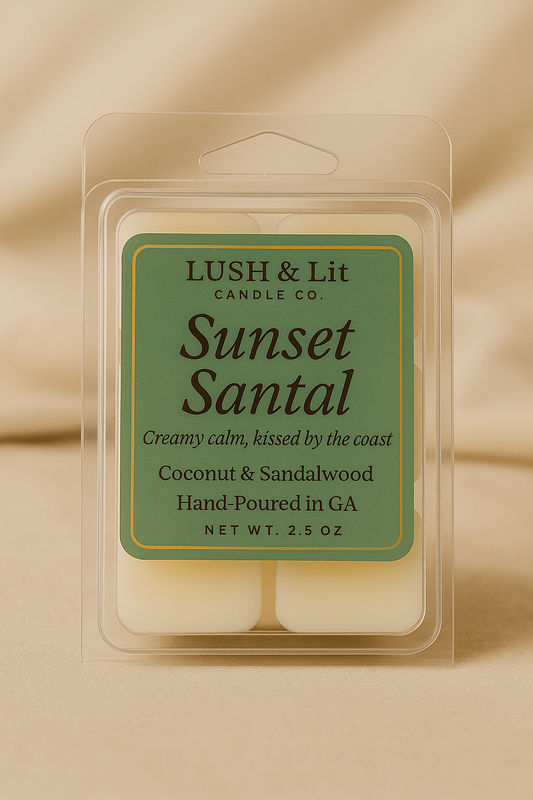 Sunset Santal -Wax Melt
Creamy calm, kissed by the coast.