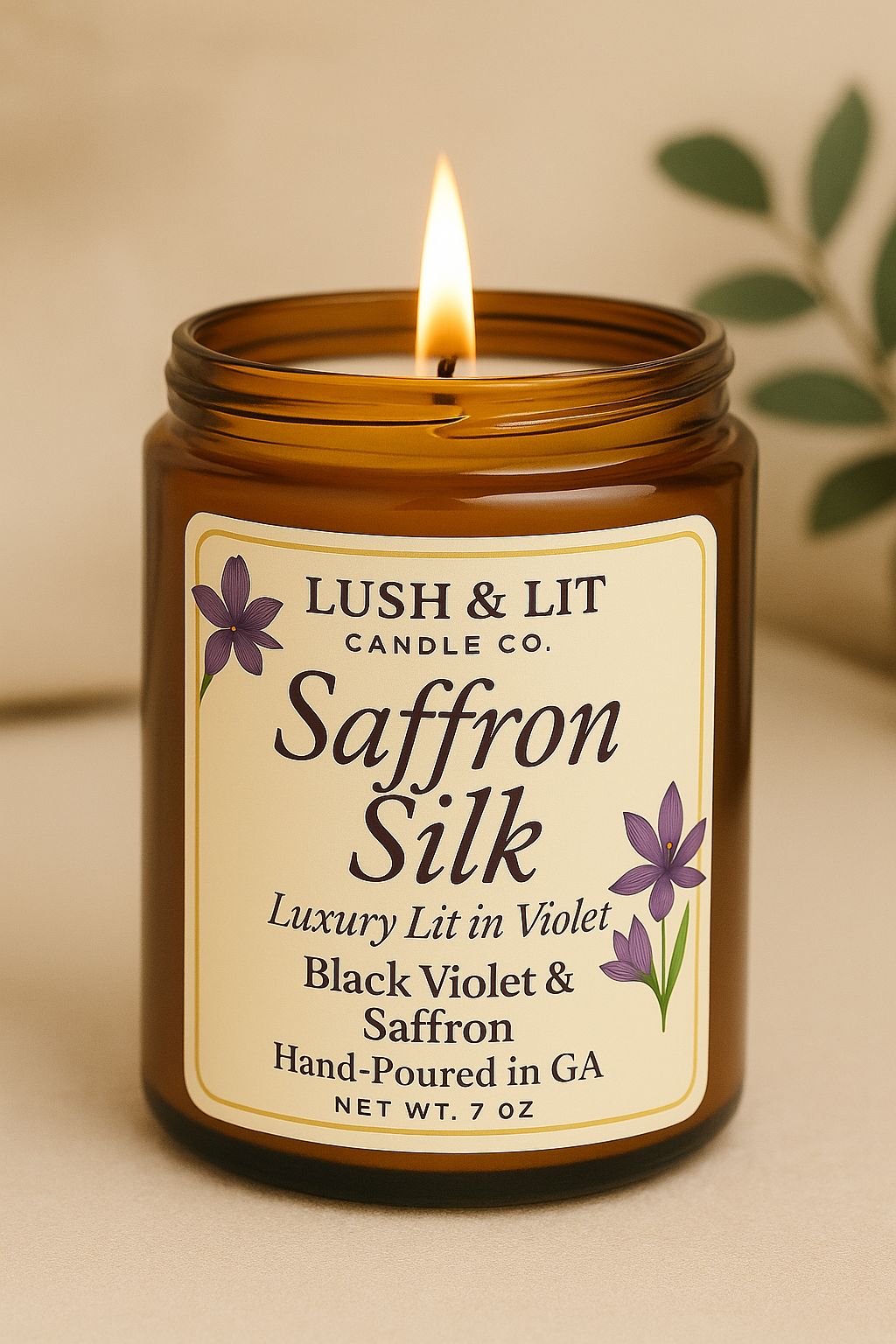Saffron Silk- Luxury Lit In Violet