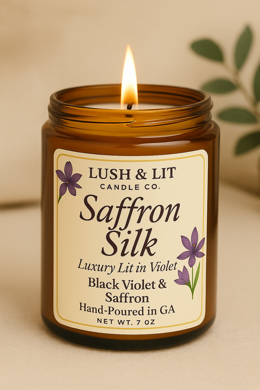 Saffron Silk- Luxury Lit In Violet