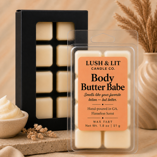 Body Butter Babe Wax Melt-
Smells like your favorite lotion — but better.