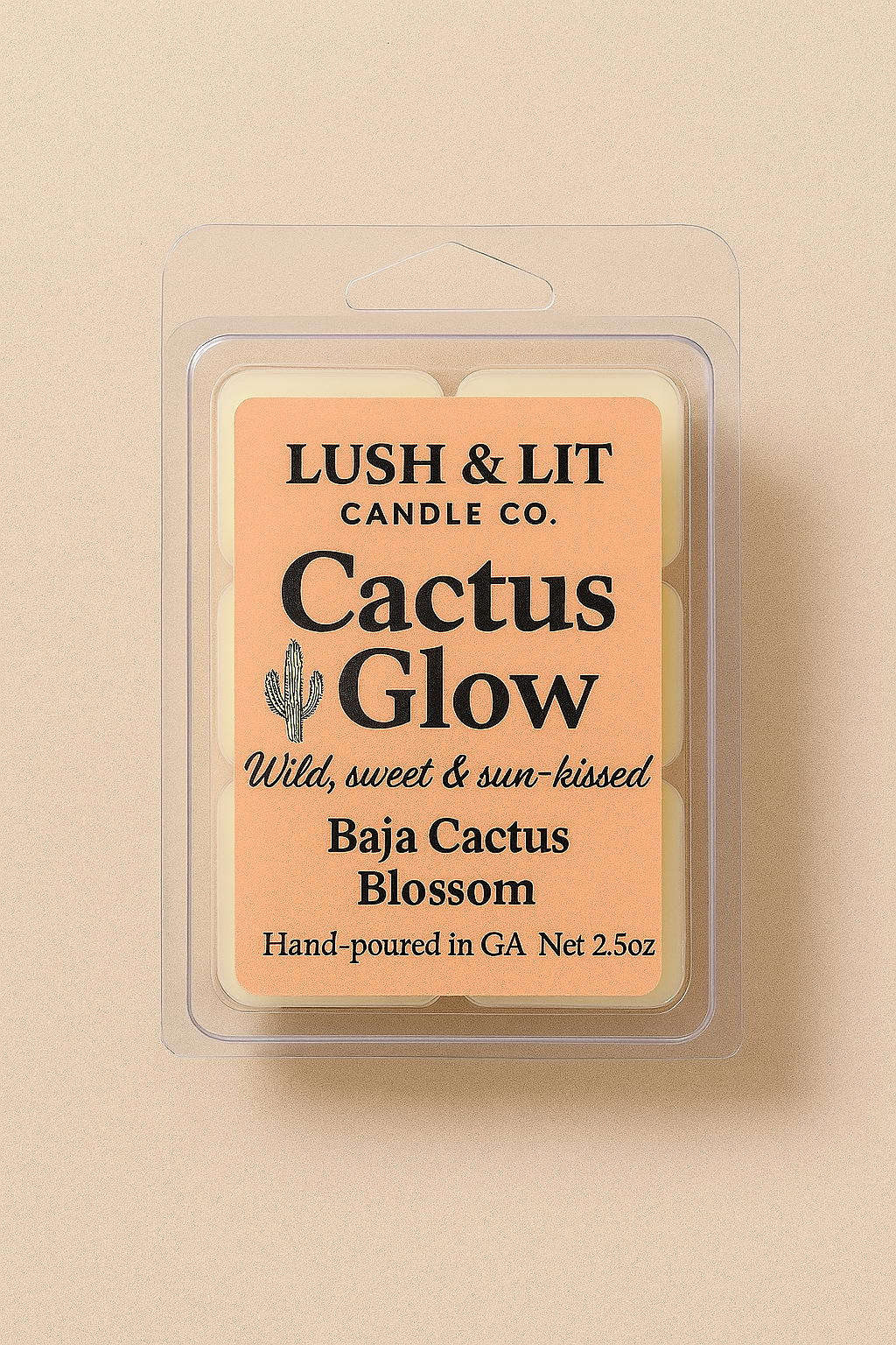 Cactus Glow Wax Melt- Wild, sweet & sun-kissed