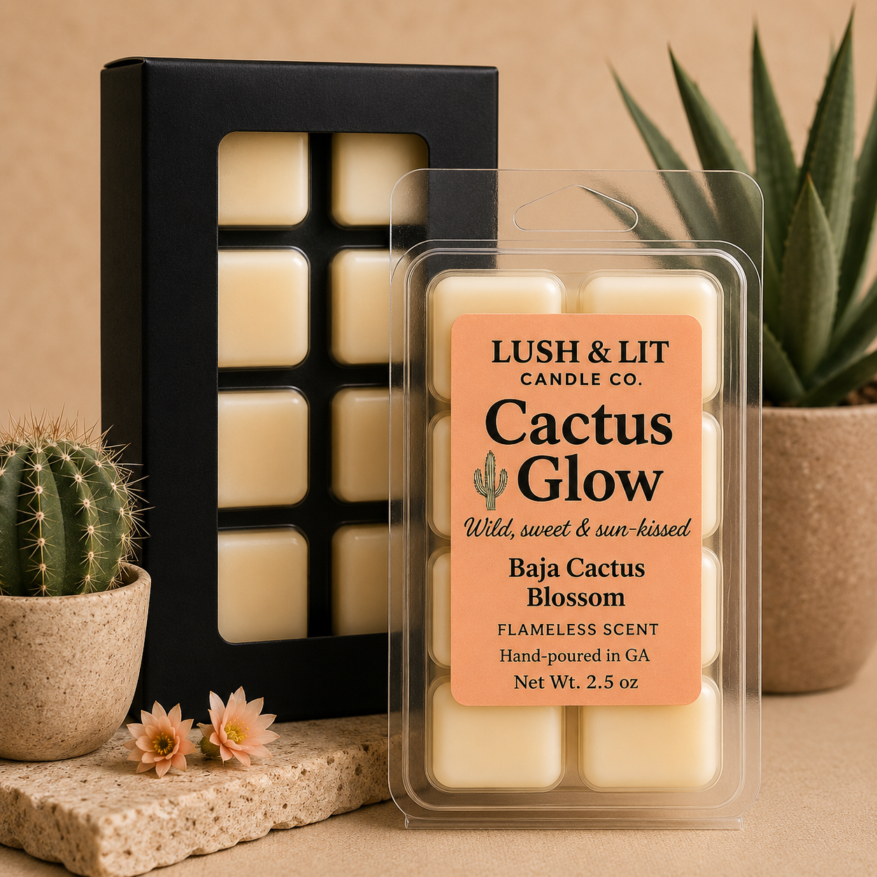 Cactus Glow Wax Melt- Wild, sweet & sun-kissed
