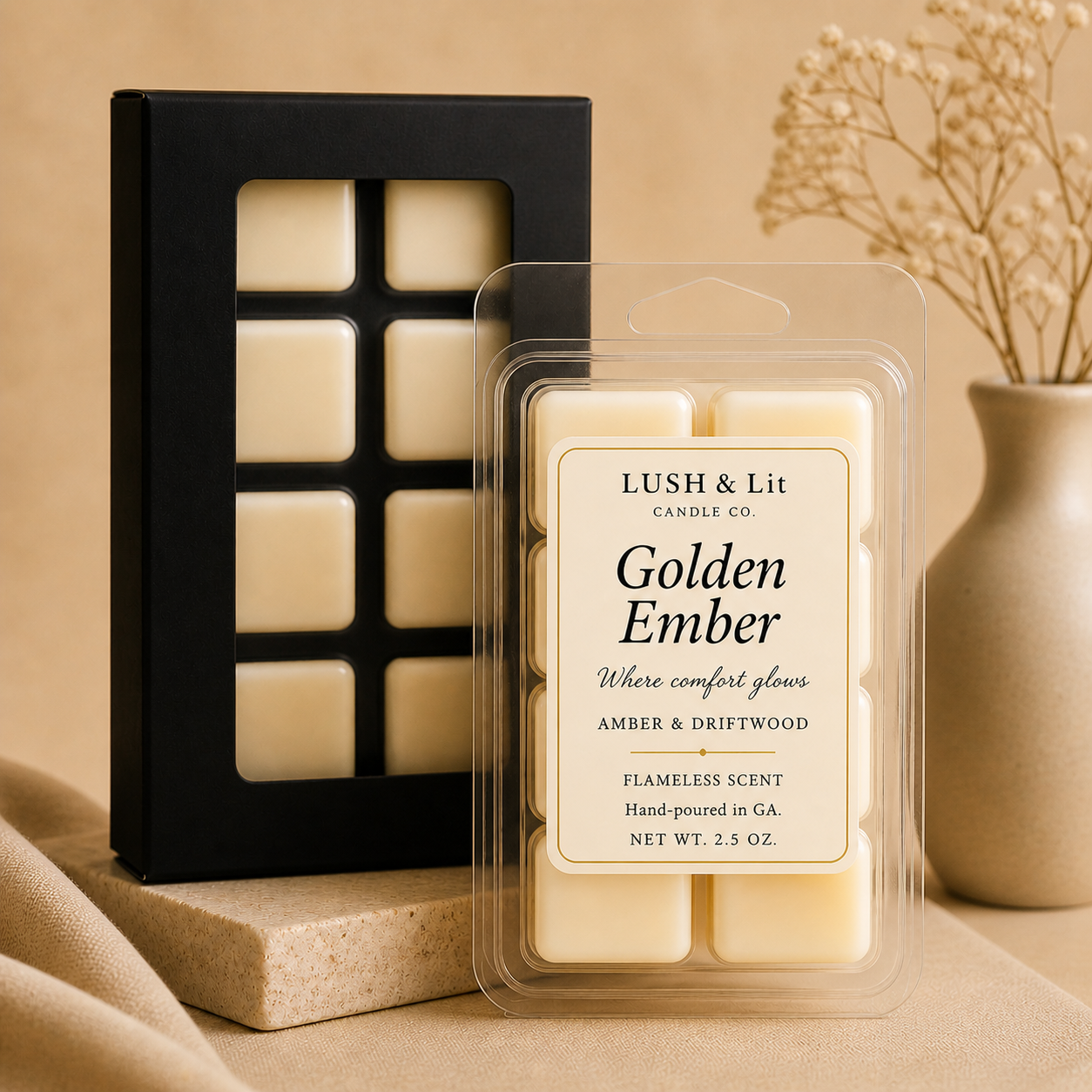 Golden Ember-Wax Melt *Where Comfort Glows*