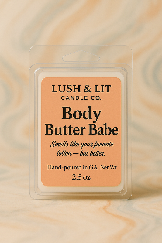 Body Butter Babe Wax Melt-
Smells like your favorite lotion — but better.